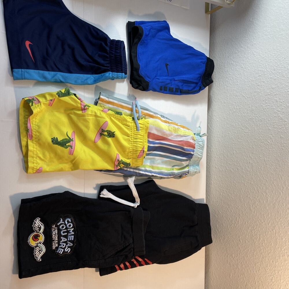 Lot of 6 Boys Size 4/5 Shorts Swim Trunks Big Chill Gap Mesh Athletic Casual